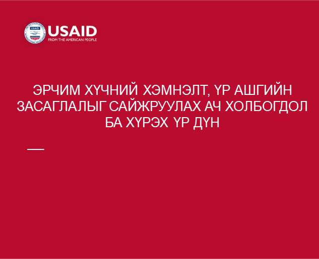 USAID Монголын эрчим хүчний засаглал хөтөлбөрийн дэд захирал Л.Жамбаа